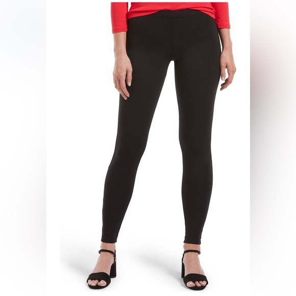 New Ladies HUE Ponte Leggings Black Pockets Large New with Tags - Picture 2 of 7